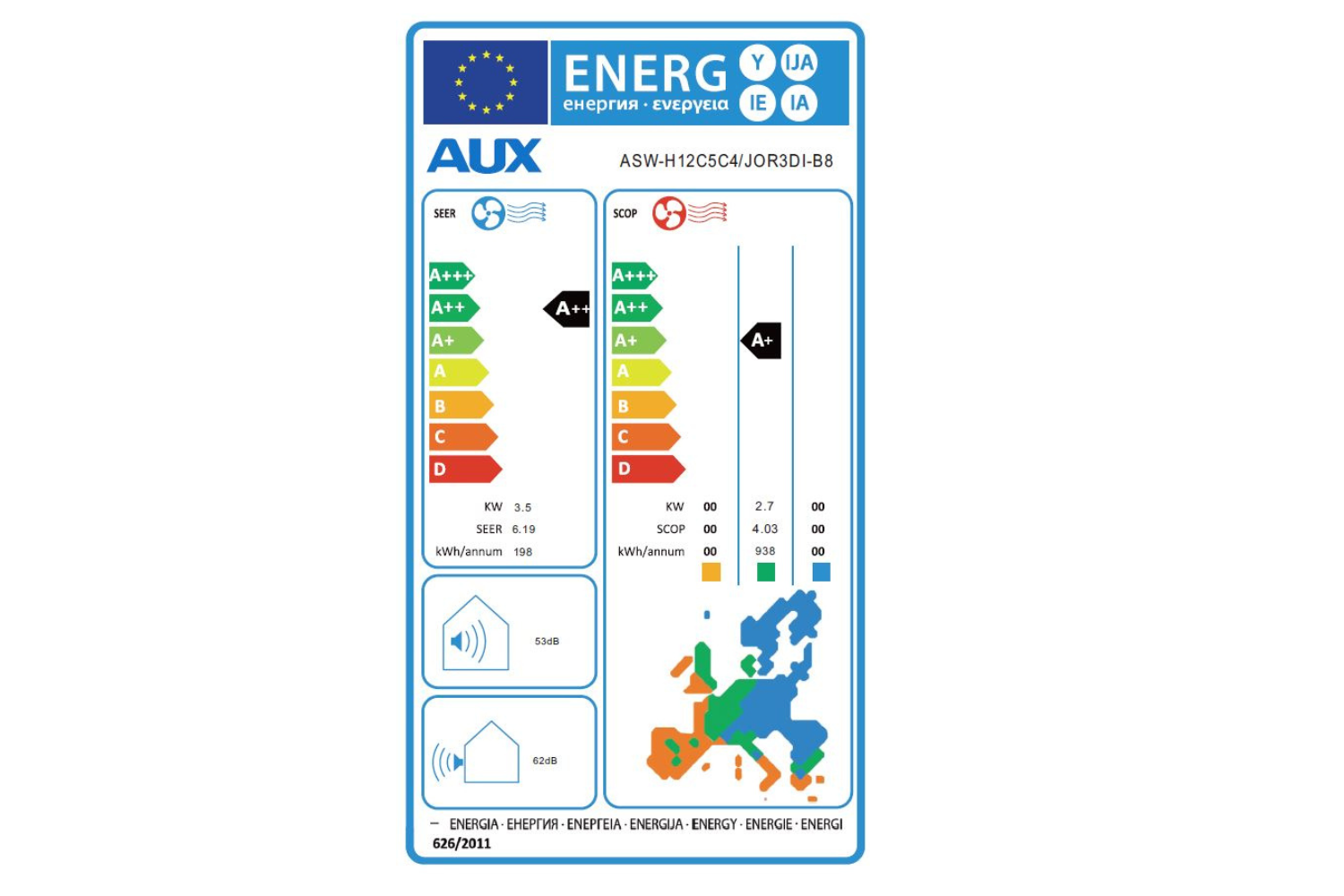 AUX J-Smart Nordic ASW-H18E3E4 - Innengerät